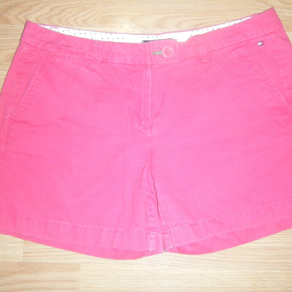 TOMMY HILFIGER BRIGHT PINK COTTON SHORTS SIZE 10